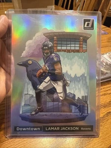 Panini Donruss 2024 - ¡Jumbo Downtown! Lamar Jackson #1 Baltimore Raven de gran tamaño - Imagen 1 de 2
