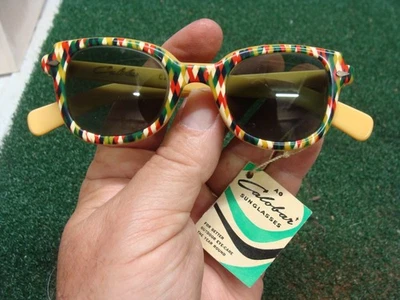 Nuevo de Lote Antiguo American Optical Calobar Gafas de Sol Monturas C21 MCM Ojo de Gato Borde Arnado Foto 1 de 4