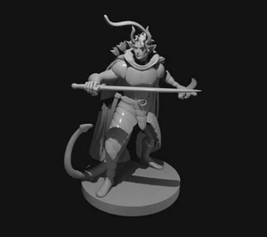 Tiefling Winged Female Ranger Two Swords for D&D Pathfinder DND Mini - Picture 1 of 1