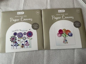 2 Paper Canvases by Kit’n’Kraft Make your own Flower Designs New - Picture 1 of 2