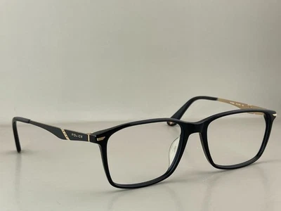 Marco de gafas de policía VPL986K COL.0700 negro 55-17-145 borde completo dorado Foto 1 de 4