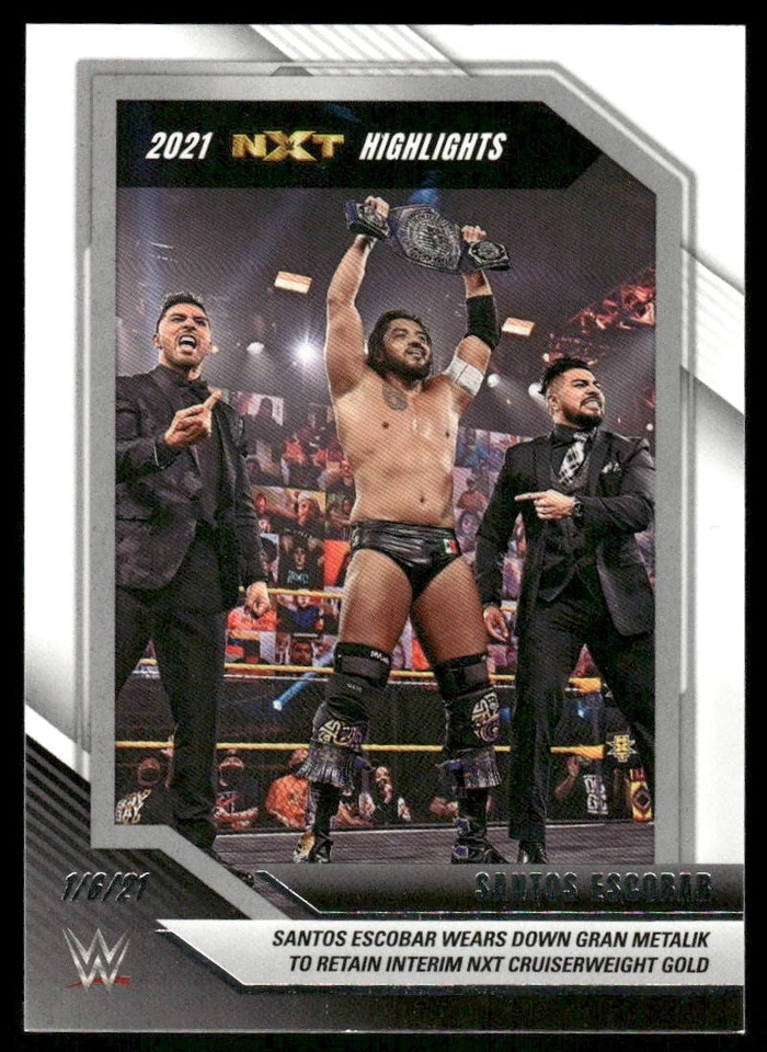 2022 Panini WWE NXT #1 Santos Escobar wrestling card - Image 1 of 2