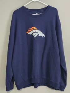 NFL Denver Broncos #18 Manning Blue Sweatshirt Size 4XL - Picture 1 of 3