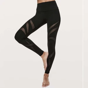 Lululemon Wunder Under Black High-Rise Tight Mix & Mesh 28" Size 8 MSRP 118.00 - Picture 1 of 14