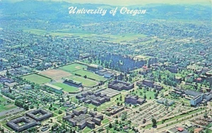 Cartolina d'epoca Università dell'Oregon - Foto 1 di 2
