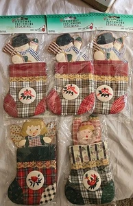 5 Kraft Factory Vintage Strumpf Quilt Weihnachten 3D Strumpf Neu - Bild 1 von 4