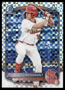 2025 Bowman JJ Wetherholt Chrome Prospects X-Fractor #BCP-22 St. Louis Cardinals - Picture 1 of 2