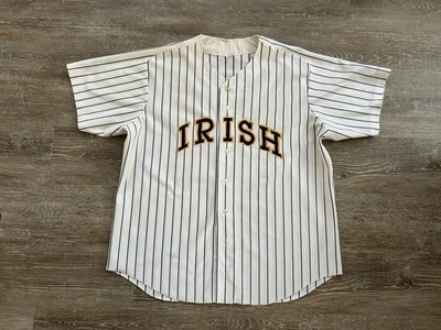 Notre Dame Baseball Jersey Wilson Irish Embroidered Pinstriped Vtg 90s USA 2XL - Image 1 of 4