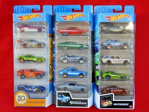 Hot Wheels 5 Confezione x3 Mint IN Scatola Fast & Furious, Nightburnerz, HW50th - Foto 1 di 7