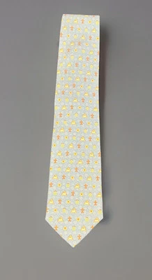 PINEDA COVALIN SILK TIE MEXICO GRAN MARACAME TEQUILA LUXURY LOGO NECKTIE BLUE - Image 1 of 4