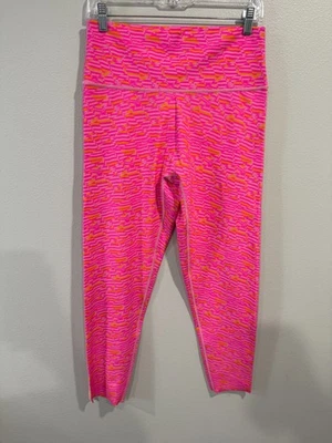 Leggings OFFLINE By Aerie Para Mujer XL Rosa Rayas Cintura Alta Yoga Atletismo Foto 1 de 4