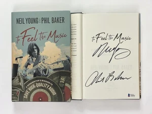 NEIL YOUNG SIGNED AUTOGRAPH "TO FEEL THE MUSIC" BOOK - CSNY, HARVEST, RARE! BAS - Picture 1 of 1