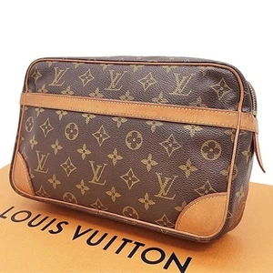 LOUIS VUITTON Monogram Compiegne 28 Clutch Bag Pouch M51845 LV Auth - Picture 1 of 16