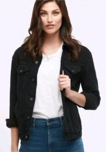 ABLE Giacca Donna Minelia Denim Nera Tg XS NUOVA - Foto 1 di 4