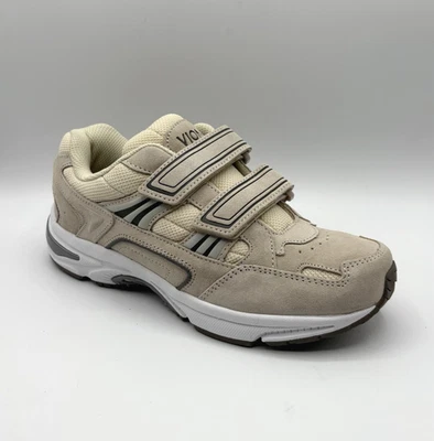 VIONIC Tabi Laceless Sneaker Womens Size 7 WIDE Beige Suede Walking Comfort Shoe - Image 1 of 4