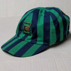 Gymboree Vintage Rainbow Tag Blue Green Striped Baseball Hat Size L/XL - Picture 1 of 7