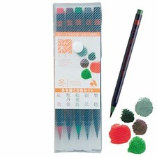Akashiya Fude Brush Pen Sai 5 Winter Color Set (CA200/5VD) fromJAPAN