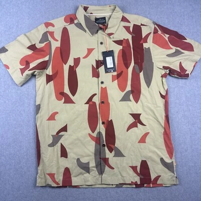 Quiksilver Shirt Mens M Green Waterman Surfboard Hawaiian Button Up Beach NWT - Image 1 of 4