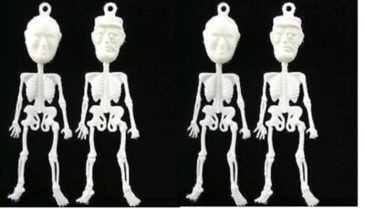 1960s Vintage 2 Pair Plastic Fidel Castro  and Nikita Khrushchev Skeletons - Image 1 of 3