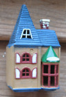 Cottage mini house village plastic figurine Xmas holiday or Train 3.5" x 2" SO34