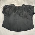Vintage Lind Clare Blouse Black Short Sleeve Made In Usa