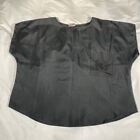 Vintage Lind Clare Bluse schwarz kurzärmelig Made in USA