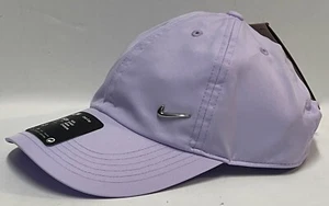 NIKE KIDS CLUB CAP CHROME SWOOSH LILAC BLOOM DRI FIT UNSTRUCTURED - Picture 1 of 9