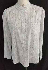 Camisa con botones de algodón manga larga para almuerzo de playa talla L estampado de corazón z41 - Imagen 1 de 12