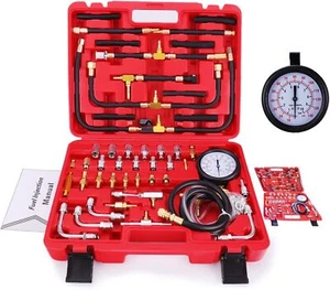 Universal Pro Fuel Injection Pressure Tester Kit Gauge 0-140 PSI Pump Tester Red - Bild 1 von 7
