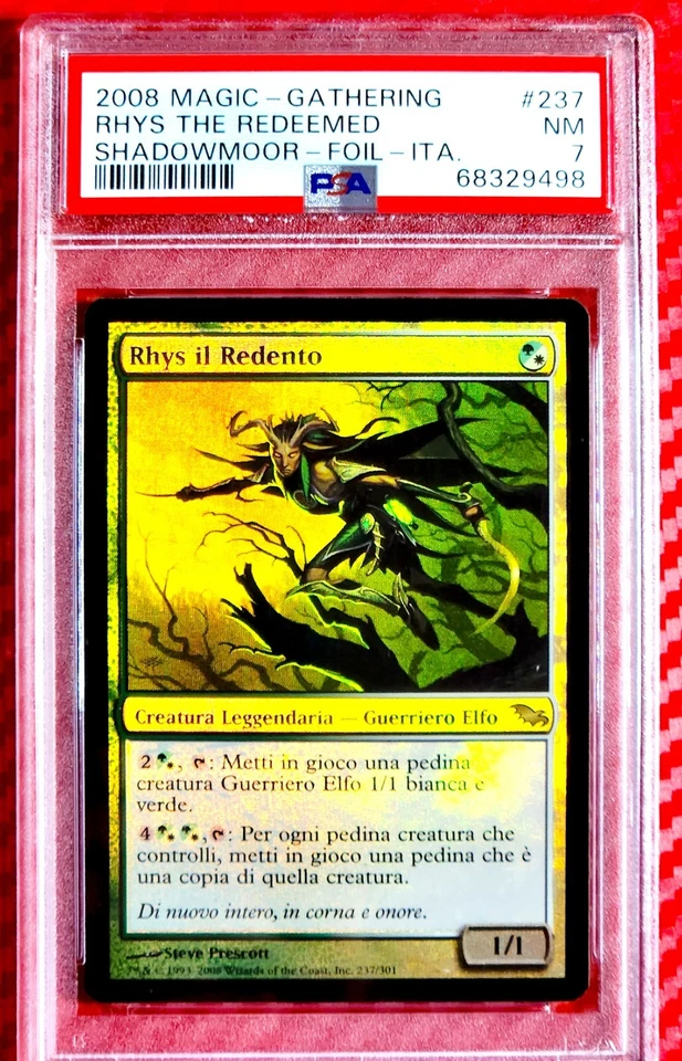 2008 MTG Shadowmoor 237 RHYS THE REDEEMED - ITALIAN Foil PSA 7 🔥🔥 POP 1 - Image 1 of 1