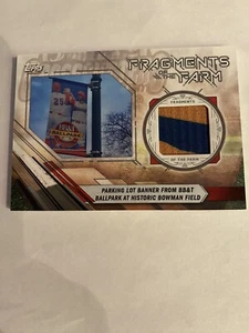 2017 Topps Pro Debut Fragments of the Farm Relics Banner From Bowman Field - Picture 1 of 2