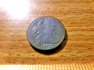 1802 Large Cent Draped Bust Early Date Type Coin #IJ55 - Picture 1 of 2