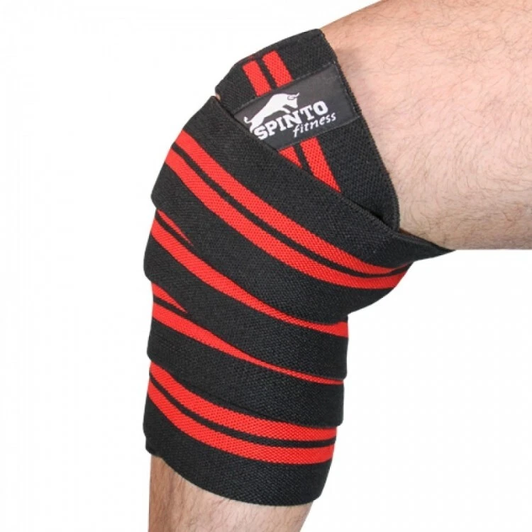 Spinto Fitness Elastic Knee Wraps | RED - Image 1 of 1