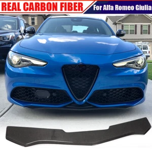 REAL CARBON Front Bumper Lip Chin Spoiler For Alfa Romeo Giulia Sport 2017-2020 - Foto 1 di 15