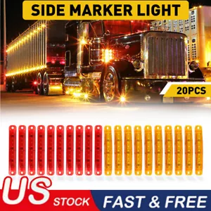 20pcs Amber 9-LED Truck Trailer Camión sellado Marcador lateral Despeje Luz LED 12V - Imagen 1 de 36