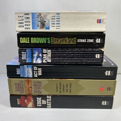 6 Lot Dale Brown- Fatal terrain, Dreamland, Plan of Attack, Act of War,+2 - image 1 of 4