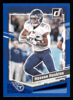 2023 Donruss Press Proof Blue #285 Hassan Haskins - Image 1 of 2