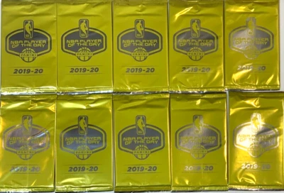 10 Pack Lot - 2019-20 Panini Player of The Day Basketball Packs w/1 Thick Pack - Image 1 of 3