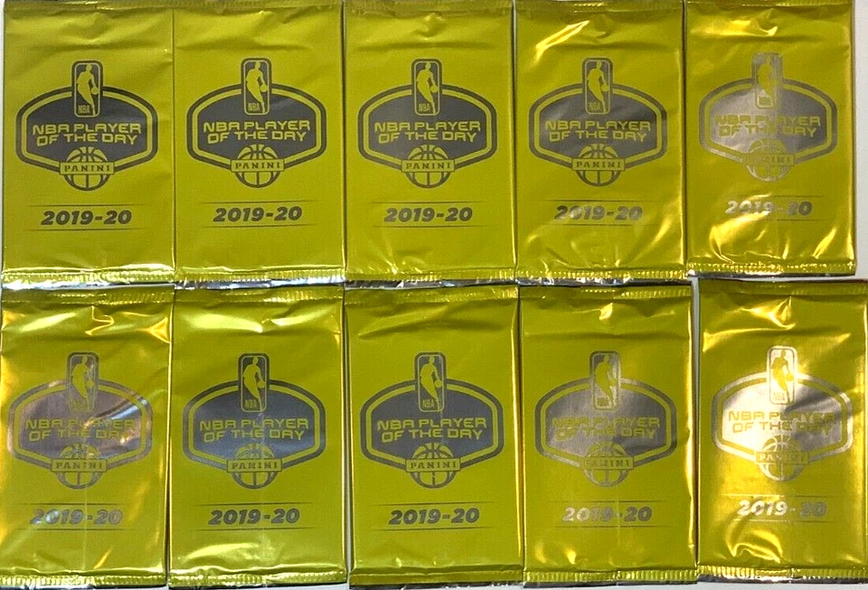 10 Pack Lot - 2019-20 Panini Player of The Day Basketball Packs w/1 Thick Pack - Image 1 of 3