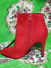 Madden Girl Women's Sally Ankle Winter Boot, Red Suede Like, Sz A6 Retail 70$
