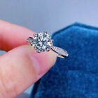 1.00ct Round Cut Lab-created Solitaire Engagement Ring 14k White Gold Plated