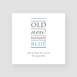 Personalised Handmade Wedding Card - Something Old, Something New, Traditional - Picture 1 of 5
