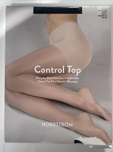 Nordstrom Pantyhose Comfort Control Top Size C Navy - Picture 1 of 3