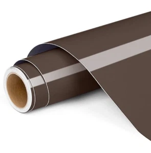 12ft / 3.6m Gloss Vinyl Cameo Cricut Sticky Vinyl Sticker Brown Vinyl Roll - Picture 1 of 3