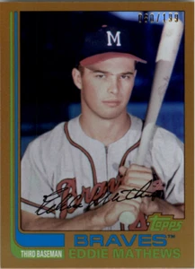 2013 Topps Archives Gold #69 Eddie Mathews/199 - casi nuevo como nuevo - Imagen 1 de 1