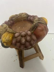 Vintage Jamar Mallory Ceramic Fruit Centerpiece 1971 Rare 8 in. Candle Holder - Picture 1 of 9