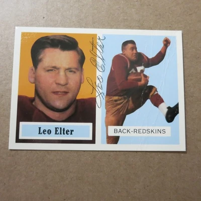 Leo Elter Autograph 1994 Topps Archives 1957 #36 Wash' Redskins FREE Postage - Image 1 of 3