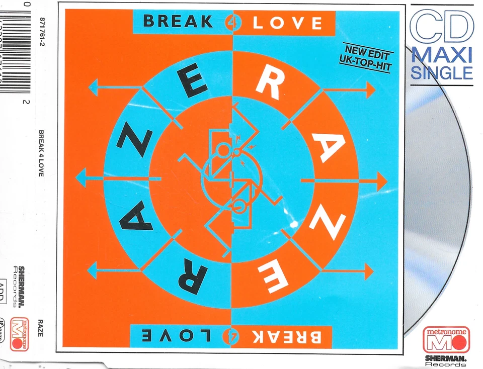 RAZE - Break 4 Love CD MAXI SINGLE 4TR House West Germany 1989 (Metronome) - Image 1 of 1