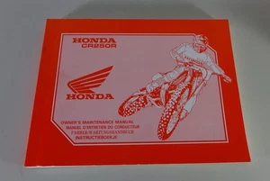 Manual De Taller Honda CR 250 R / CR250R Año 1991 - Imagen 1 de 4