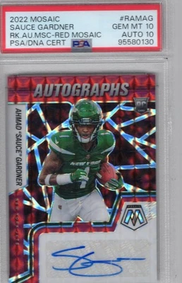 Mosaic Ahmad 2022 "Salsa" Gardner Rookie Auto-Red Mosaic PSA 10/Auto 10 RC Foto 1 de 2